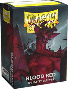 100 Protective Sleeves Dragon Shield Matte Blood Red