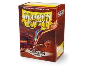 100 Protective Sleeves Dragon Shield Matte Crimson