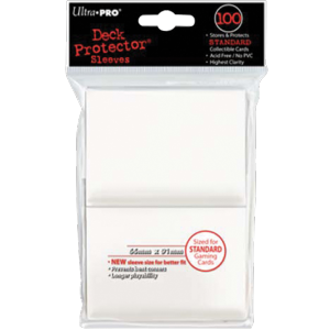 100 Deck Protector Sleeves White Standard