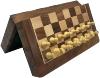 Jeu d'Echecs en Bois Pliable Magnétique 18 cm