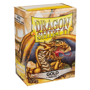 100 Protective Sleeves Dragon Shield Matte Gold